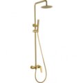 Imex Delos virštinkinė dušo sistema braižyto aukso spalvos