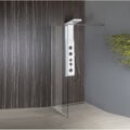 Skaidraus stiklo dušo sienelė Aqualine WALK-IN chromo spalvos profiliais 1100mm