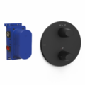 Tres termostatinis maišytuvas su Therm-box potinkine dalimi juodos matinės spalvos