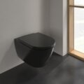 Juodos spalvos WC Subway 2.0 Direct-Flush su lėtaeigiu dangčiu (pure black)