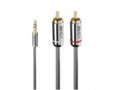 Audio kabelis 3.5mm - 2xRCA 3m, CROMO Line