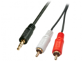 Audio kabelis 3.5mm - 2xRCA 5m, Premium