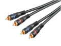 Audio-video kabelis 2xRCA - 2xRCA 0.2m