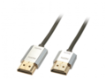 HDMI 2.0 cat2 4K kabelis 3m, Slim, CROMO