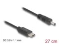 USB maitinimo kabelis USB-C(M) - 3.0/1.1mm DC 5V 0.27m